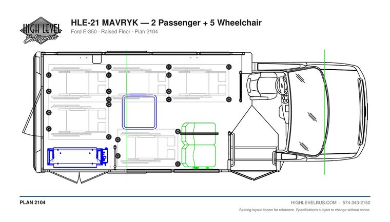 MAVRYK — 2 Passenger + 5 Wheelchair seating layout