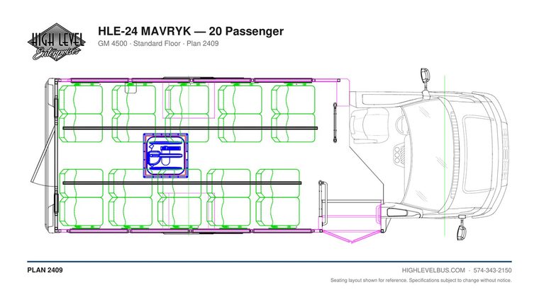 MAVRYK — 20 Passenger seating layout