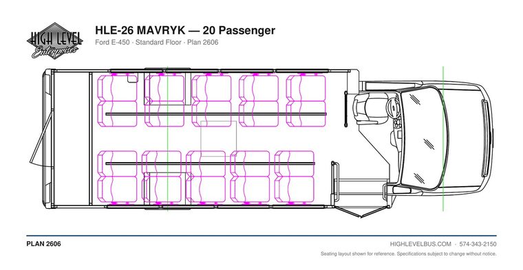 MAVRYK — 20 Passenger seating layout