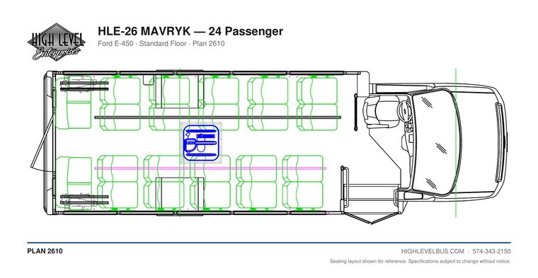 MAVRYK — 24 Passenger seating layout