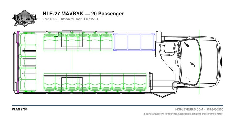 MAVRYK — 20 Passenger seating layout