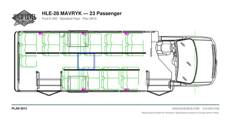 MAVRYK — 23 Passenger seating layout