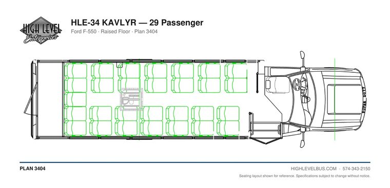 KAVLYR — 29 Passenger seating layout