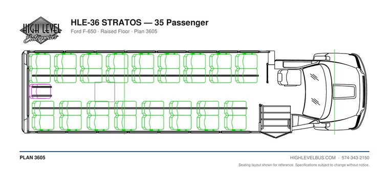 STRATOS — 35 Passenger seating layout