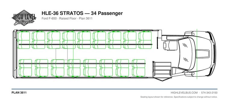 STRATOS — 34 Passenger seating layout